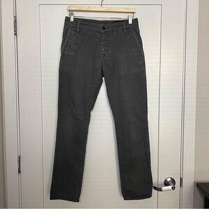 AllSaints Pants Mens Size W 30 Gray Stove Fit Chino Button Fly Straight